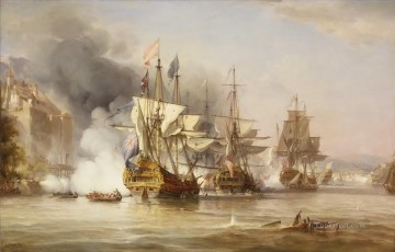 Buque de guerra Painting - La captura de Puerto Bello por George Chambers padre Batallas navales